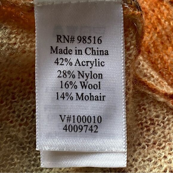 Coldwater Creek Painted Autumn Wool Blend Cardigan Size Small - Picture 10 of 13